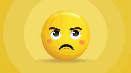 Disappointed emoji emoticon vector isolated flat vector