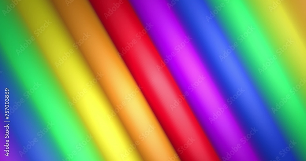 Poster Image of rainbow stripes and colours moving on seamless loop