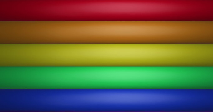 Image of rainbow stripes and colours moving on seamless loop
