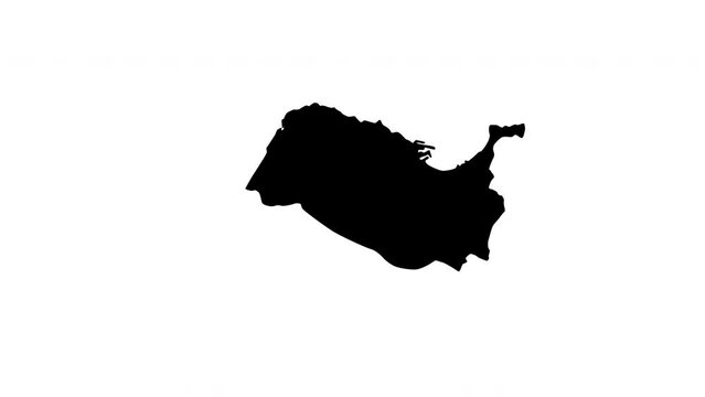 animated video of the map of Tetouan in Morocco