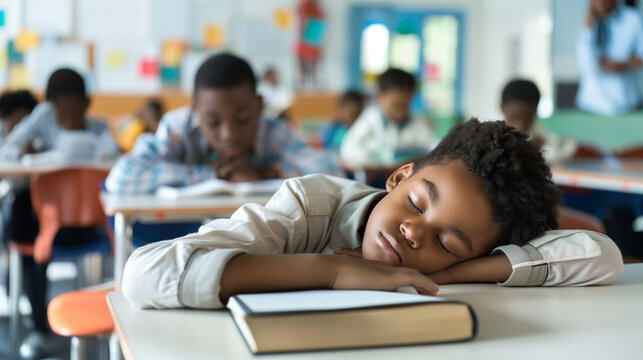 A student sleeps in class because they went to bed too late; is bored in school; has a medical problem, such as allergies, diabetes, or hypoglycemia; or is experiencing side effects of medication