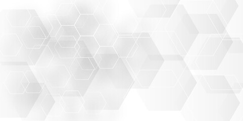 Vector White Hexagonal Background. Luxury transparent Pattern. 3D Futuristic abstract honeycomb mosaic white background. geometric mesh cell texture. modern futuristic wallpaper.
