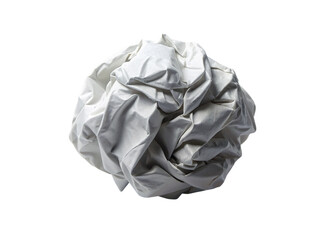 Fototapeta premium Crumpled paper ball isolated on transparent background.
