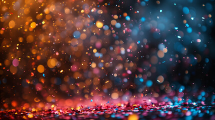 Obraz premium カラフルな紙吹雪が舞う様子
