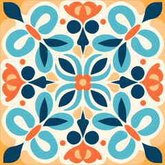 Retro vintage seamless tile pattern. Abstract modern geometric Trendy background in 70s style. 