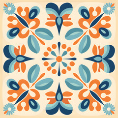 Retro vintage seamless tile pattern. Abstract modern geometric Trendy background in 70s style. 