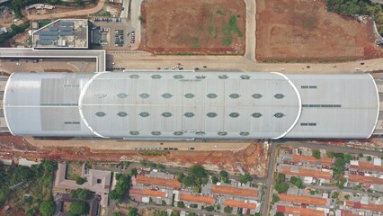 Obraz premium Jakarta High speed railway station (drone photo)