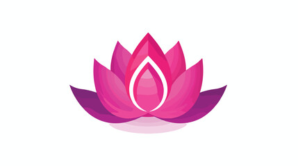 Lotus Vector Icon. Yoga logo flat vector 