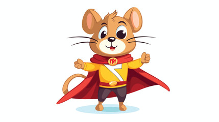Mouse superhero in funny comic costumes.