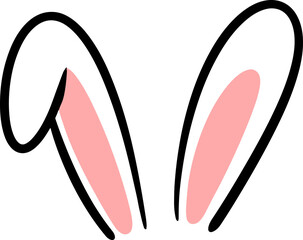 Rabbit ears, bunny, ears, Easter, illustration, decoration, cute, cartoon, headdress,