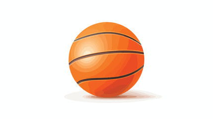 Orange Round Basketball Illustration Artwork flat 