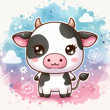 Vector image of cow
