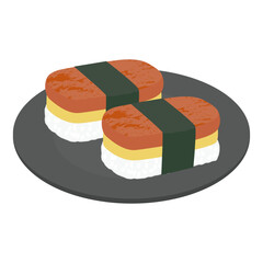 スパムむすびのイラスト