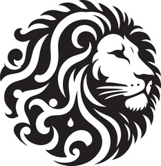 Lion roaring B&W