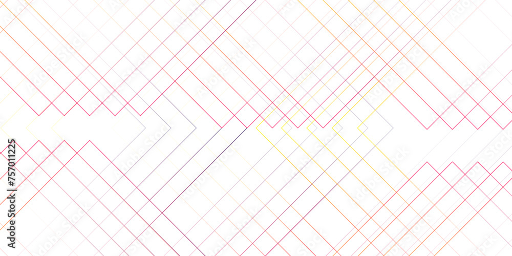 Leinwandbilder Abstract seamless modern architecture white and red color technology concept with geometric line. Simple block background with lines. Futuristic blueprint background with modern design.