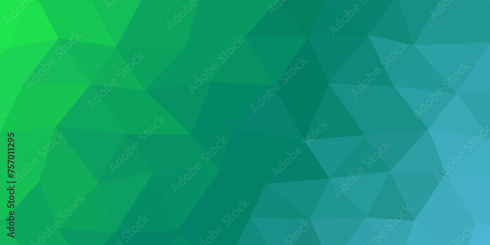 Poster green abstract low poly with triangle shapes design. modern green mosaic with textured overlap layer