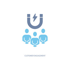 customer engagement concept line icon. Simple element illustration. customer engagement concept outline symbol design.