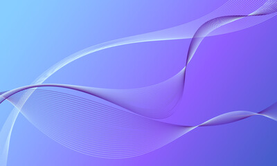 blue violet gradient with smooth lines wave curves abstract background
