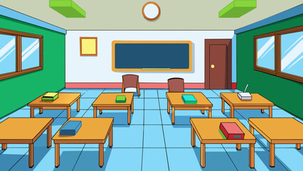 Classroom Vector Art Enhance Educational Content with Vibrant Graphics