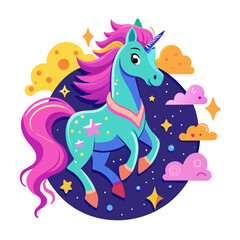 Mystical Stallion t-shirt Sticker showcasing the Enchantment of a Magical Horse in a Whimsical Scene