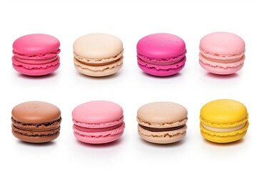 Fototapeta premium French macarons on white background