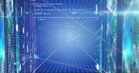 Image of data processing over network of connections