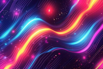 abstract neon retro synthwave background