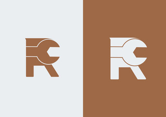 letters R gear logo.letter R with gear for technology and mechanical vector logo design