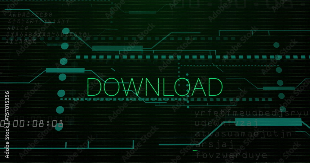 Poster image of download text over data processing