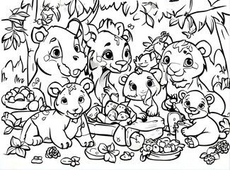 friend of animals coloring page