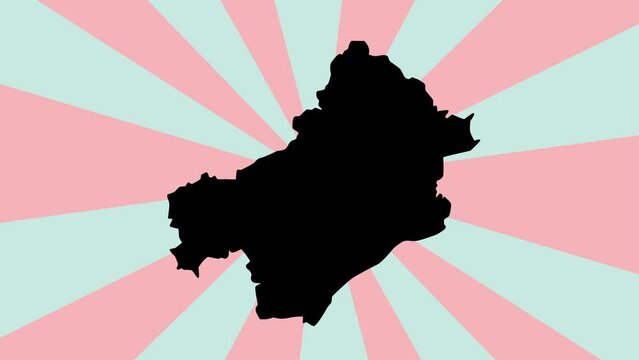 map of Errachidia in morocco with rotating background
