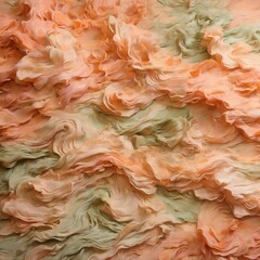 background in flowers, peach fluff with pistachio shade, background color 2024