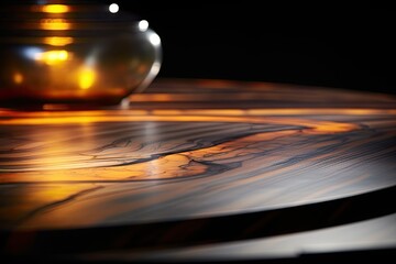 Blurred Reflections: A Versatile Wood Tabletop for Stunning Product Displays and Montages