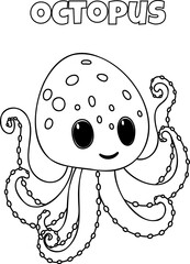 Octopus Coloring Book For Kids Features Pages Designed For Preschoolers To Explore The Underwater World - 757018050