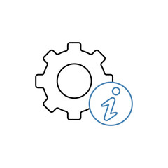 information concept line icon. Simple element illustration. information concept outline symbol design.