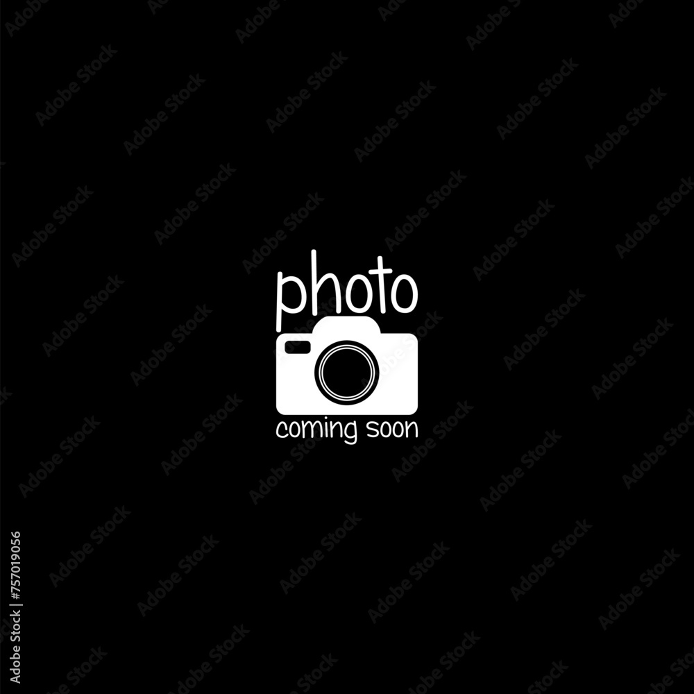 Poster Photo coming soon icon isolated on dark background