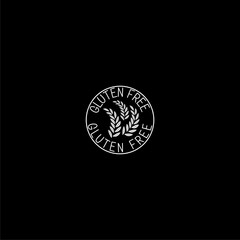 Fototapeta premium Gluten Free icon isolated on dark background
