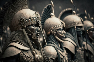 Warriors guarding Pharaoh Ramses III.  - obrazy, fototapety, plakaty