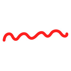 Red brush stroke underline. Marker pen highlight stroke. Vector swoosh brush underline set for accent, marker emphasis element. Hand drawn of underline strokes. vector illustration