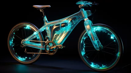 Papier Peint photo Lavable Vélo Bioluminescent bike