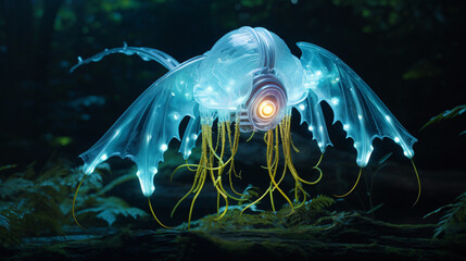 Bioluminescent robotic fauna nature