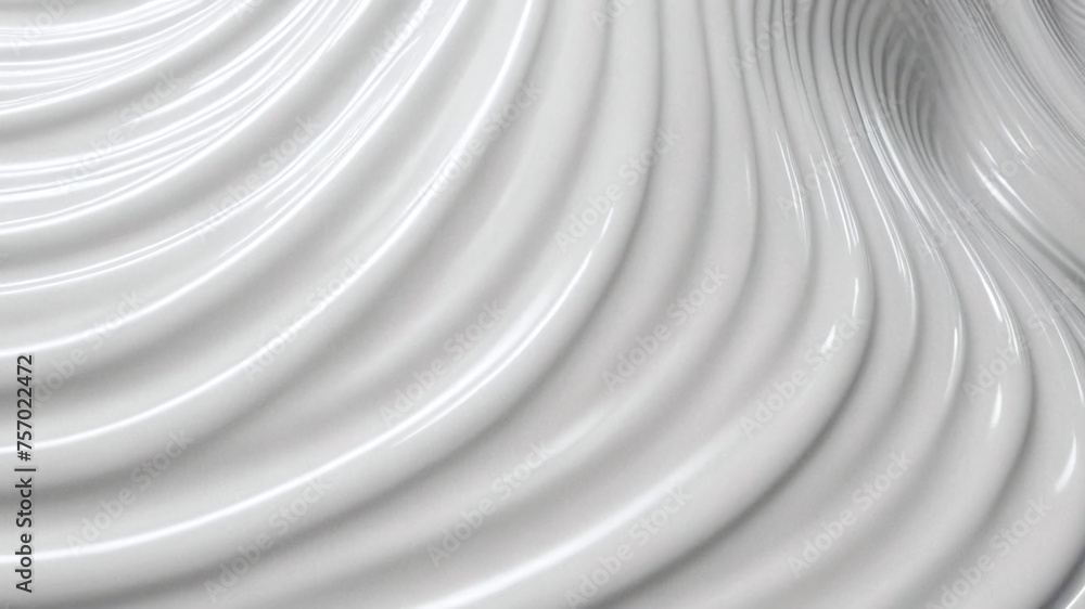 Aufkleber abstract 3d render of white background with waves and lighting effects.