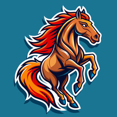 Gallop into Style Design a T-shirt Sticker featuring a Majestic Horse in Motion