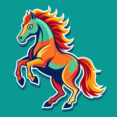 Gallop into Style Design a T-shirt Sticker featuring a Majestic Horse in Motion