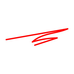 Red brush stroke underline. Marker pen highlight stroke. Vector swoosh brush underline set for accent, marker emphasis element. Hand drawn of underline strokes. vector illustration