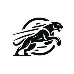 Black phanter logo design stock vector. Phanter logo vector