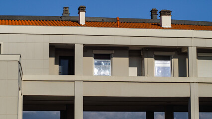 Vue rapprochée d'appartements, dans la ville de Royan