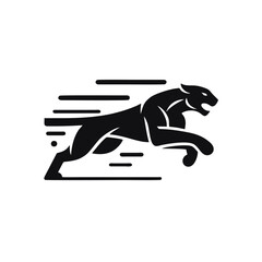 Black phanter logo design stock vector. Phanter logo vector