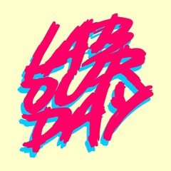 labour day grafity font