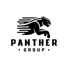 Black phanter logo design stock vector. Phanter logo vector